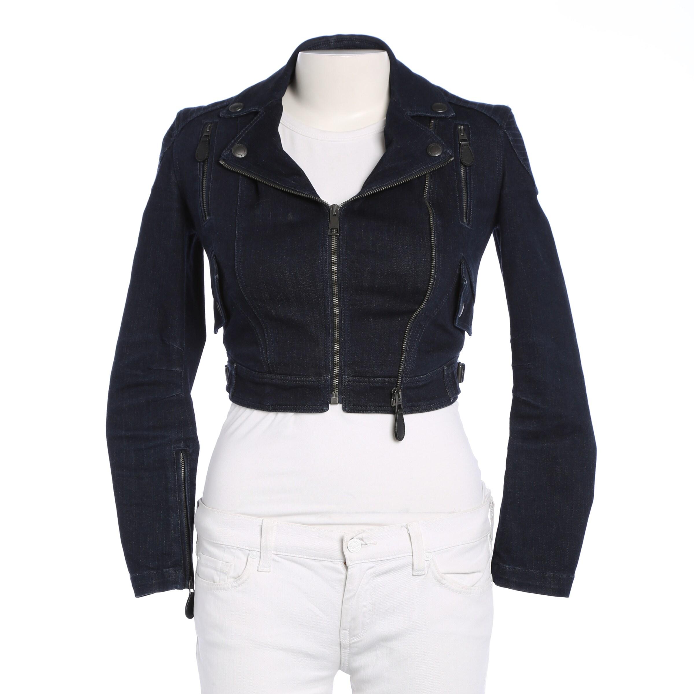 BURBERRY Übergangsjacke XS in Blau: Vorderseite