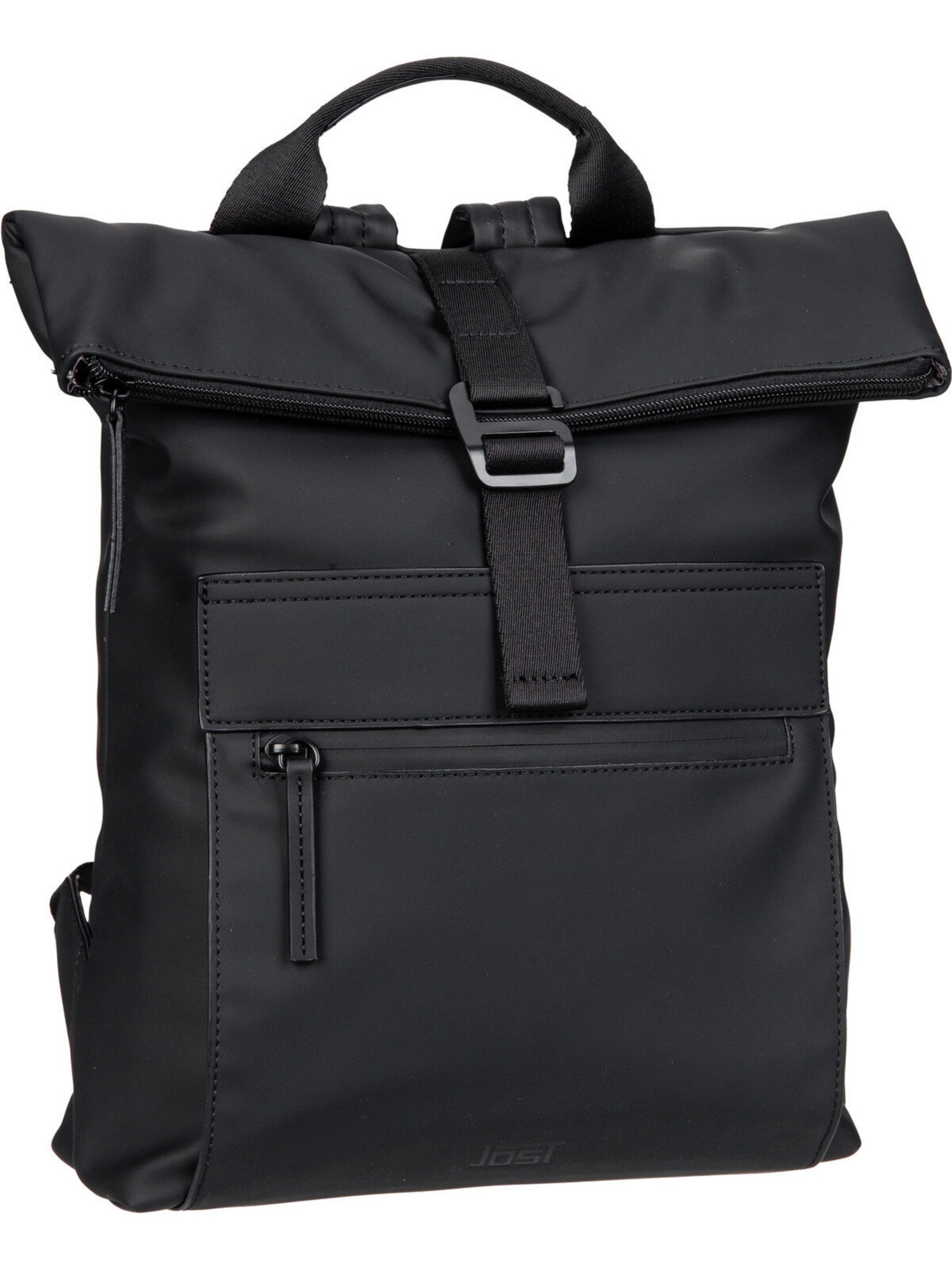 JOST Backpack ' Halmstad ' in Black: front