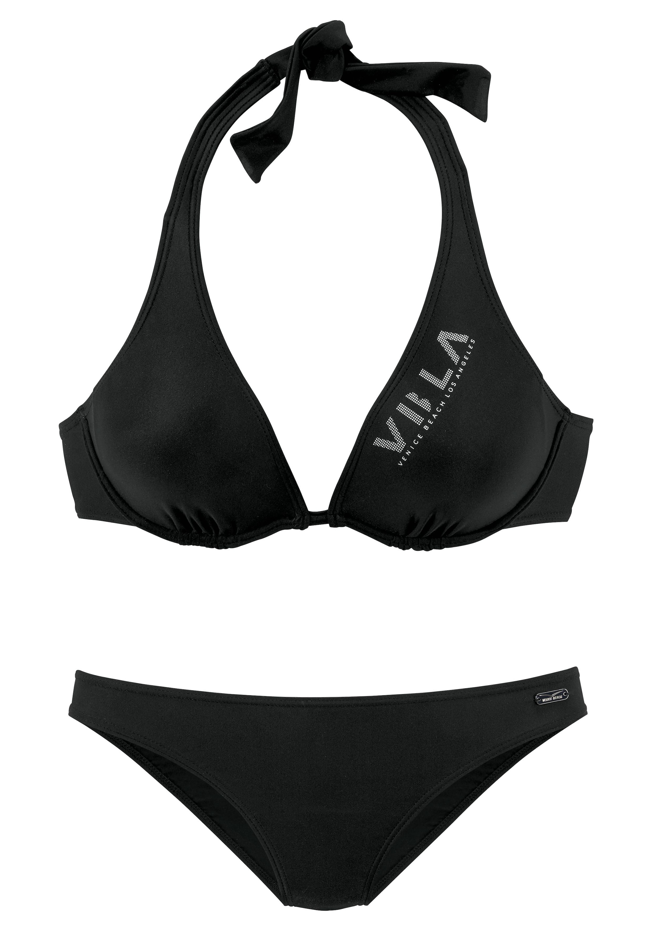 VENICE BEACH Triangel Bikini in Schwarz: Vorderseite