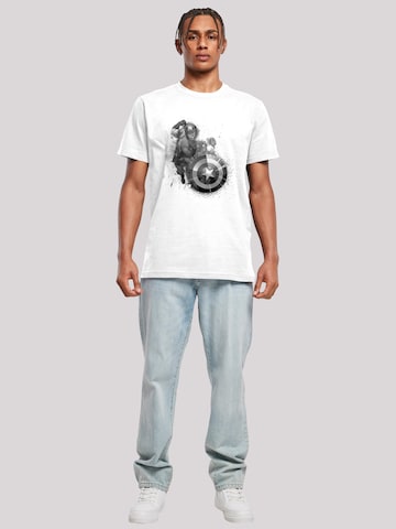F4NT4STIC Shirt 'Marvel Avengers Captain America Monotone' in Weiß