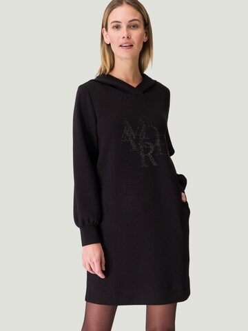 zero Sweatkleid mit Glitzerdruck in Schwarz: Vorderseite