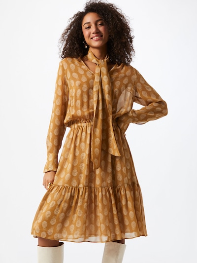 Rochie tip bluză 'Maline' DRYKORN pe bej / maro, Vizualizare model