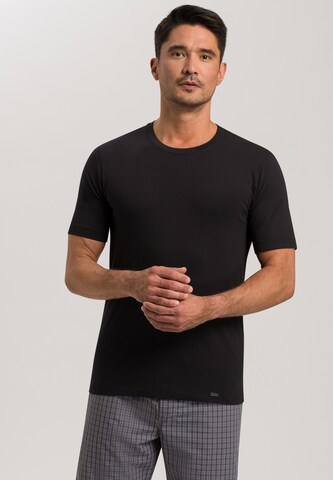 Hanro - Camisa 'Living Shirts' em preto: frente