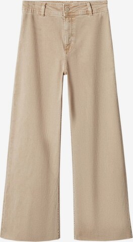 Wide Leg Jean 'Catherin' MANGO en beige : devant