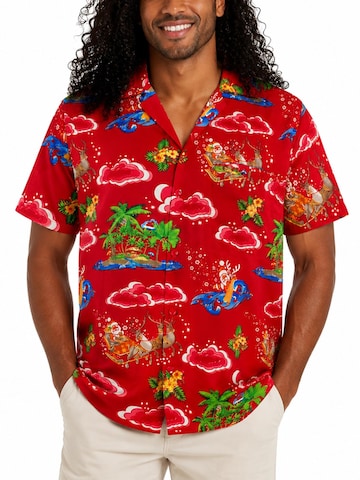 Coupe regular Chemise 'Christmas Island' King Kameha en rouge