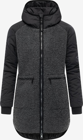 RagwearPrijelazni kaput 'Longeddy' - crna boja: prednji dio