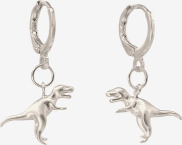 Fräulein Wunder Oorbellen 'Dinos T-Rex' in Zilver: voorkant