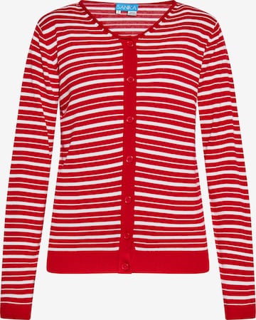 SANIKA Knit Cardigan in Red: front