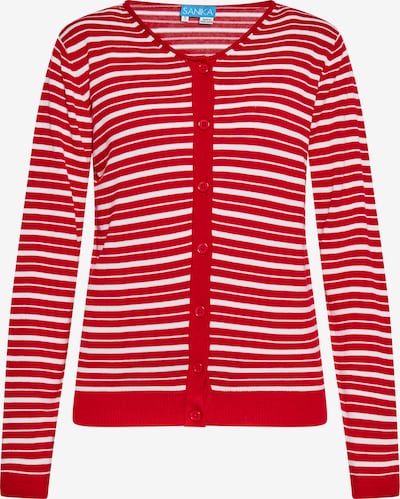 Kardiganas iš SANIKA, spalva – raudona / balta, Prekių apžvalga