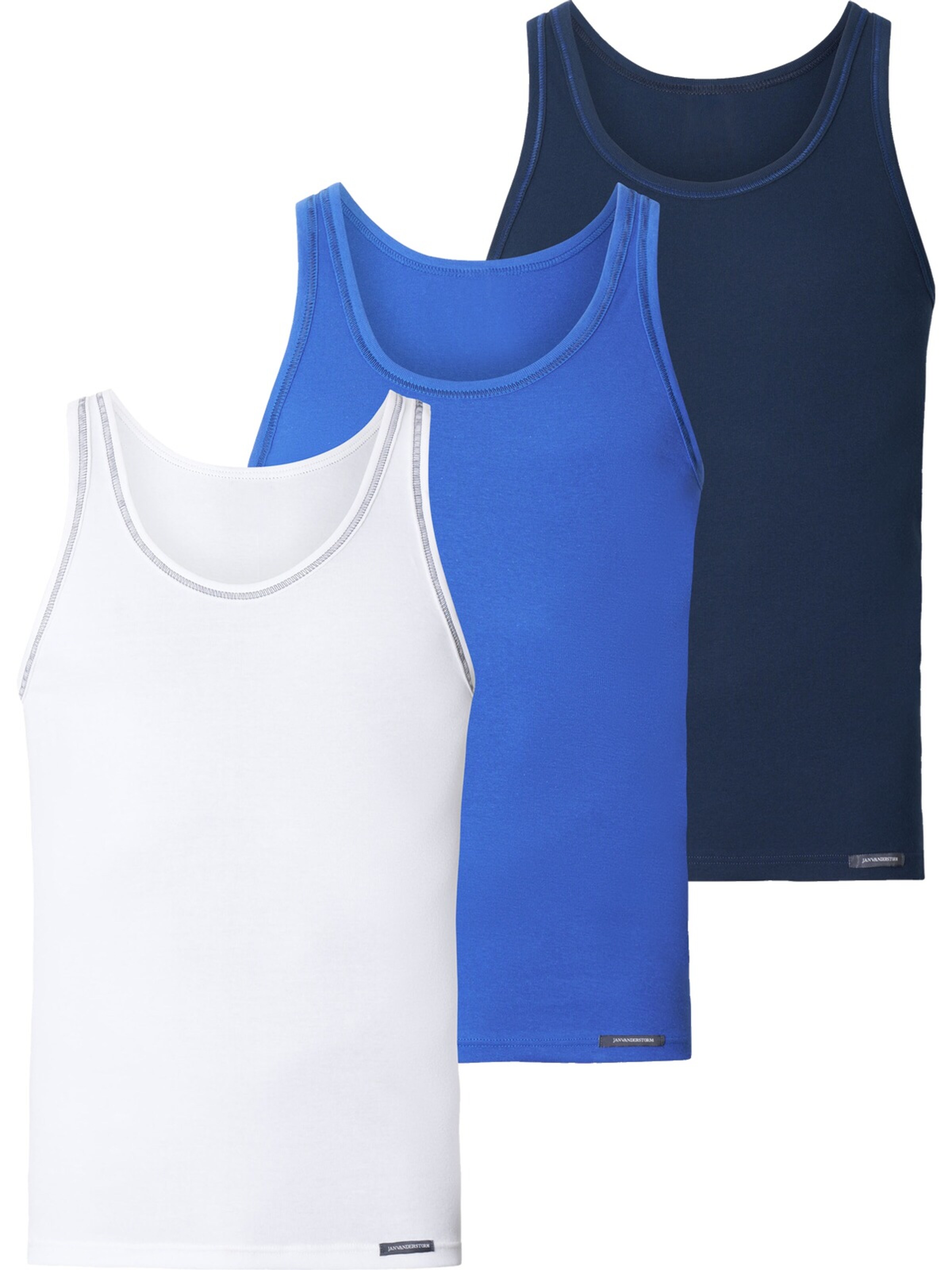 Jan Vanderstorm Undershirt ' Tjabo ' in Blue: front