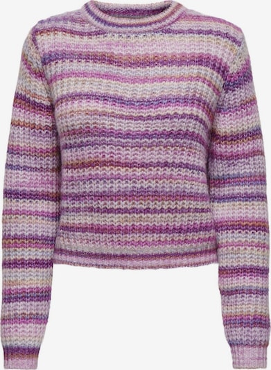 ONLY Sweater 'Ollie' in Dark purple / mottled purple / mottled red / White, Item view