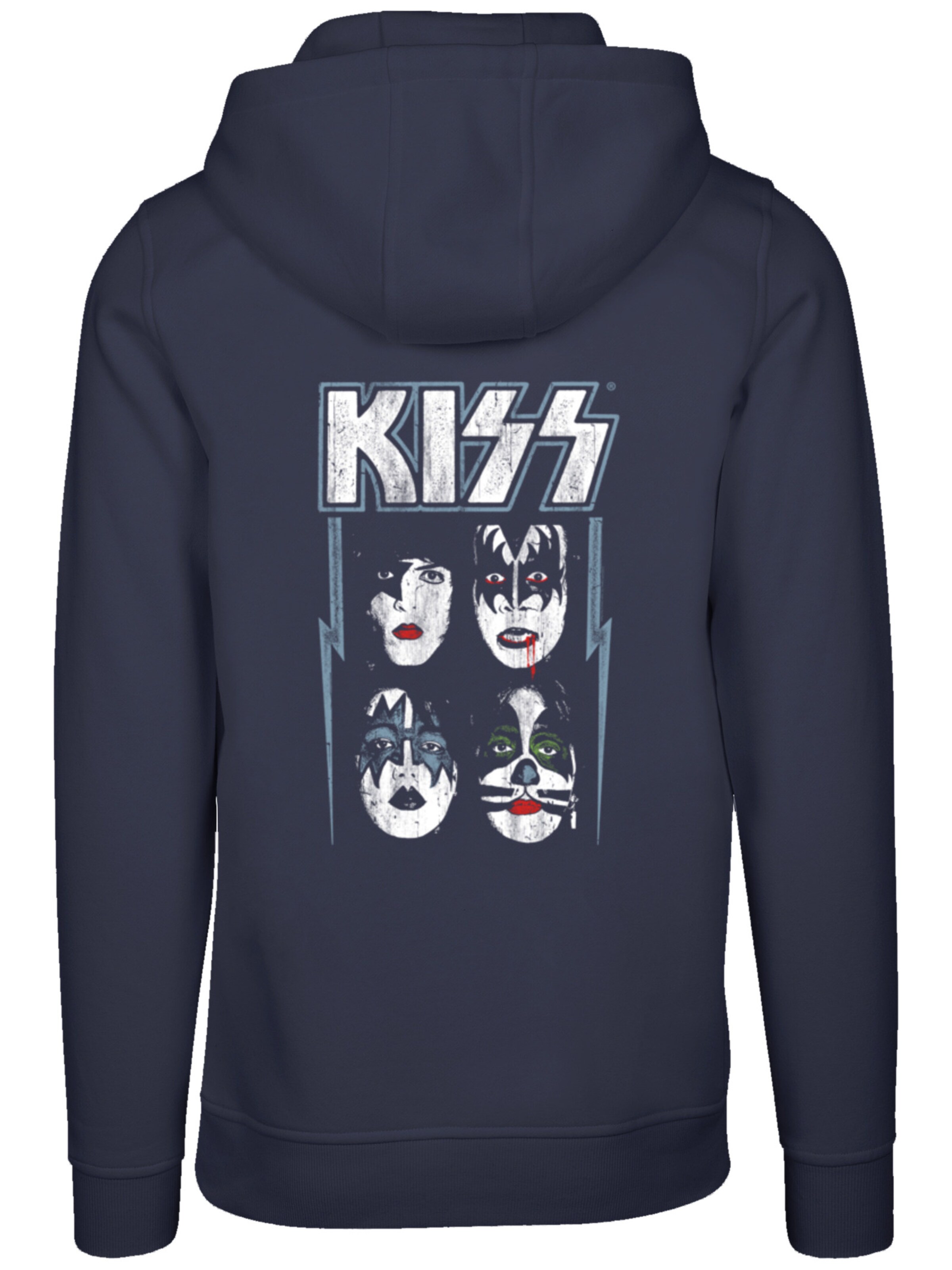Sweat-shirt 'Kiss Rock Music Band Made For Lovin' You' F4NT4STIC en bleu