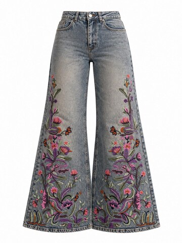 IT'S BASIC - Acampanado Vaquero 'FLARE MID RISE JEANS' en azul
