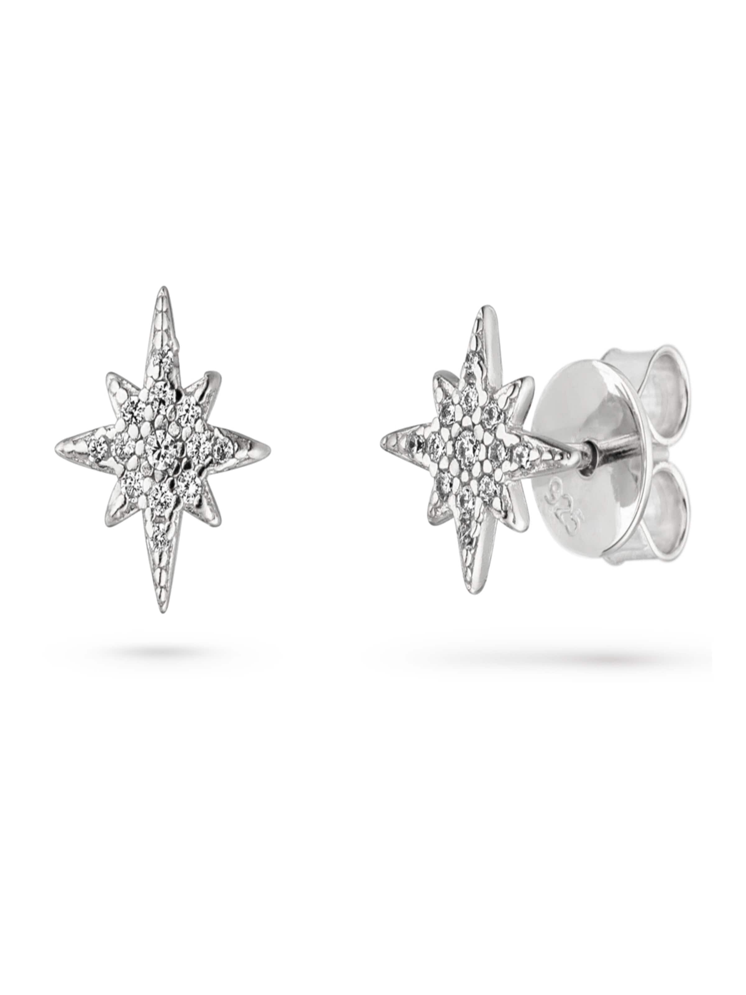 Fiocco Jewelry Earrings 'Luna' in Silver: front