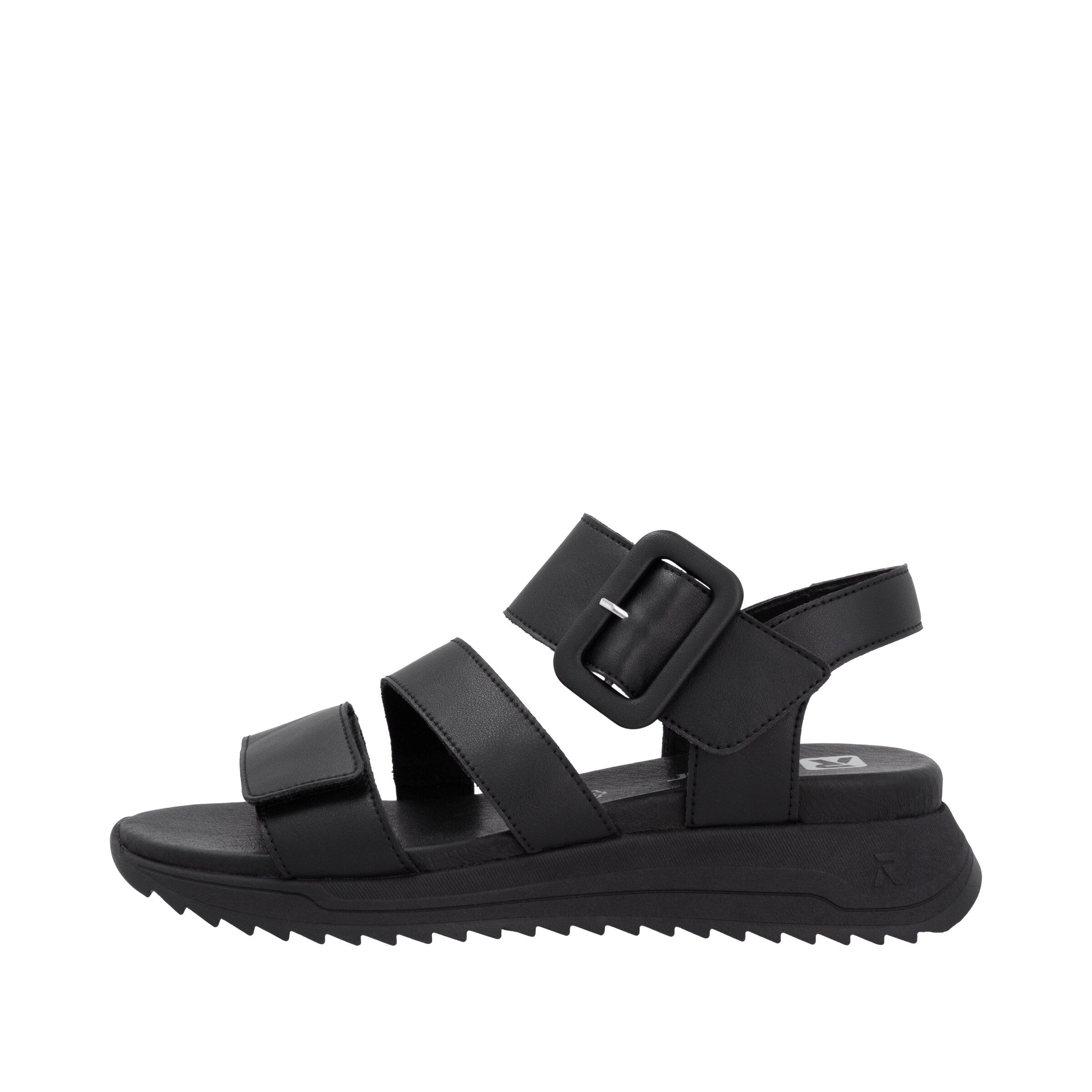 Rieker Sport Strap Sandals 'W2950' in Black: front