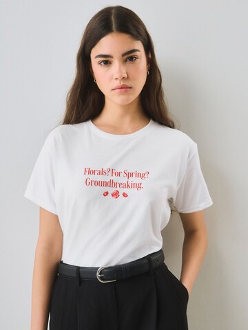 Tricou 'Devil Wears Prada' de la Next pe alb: față