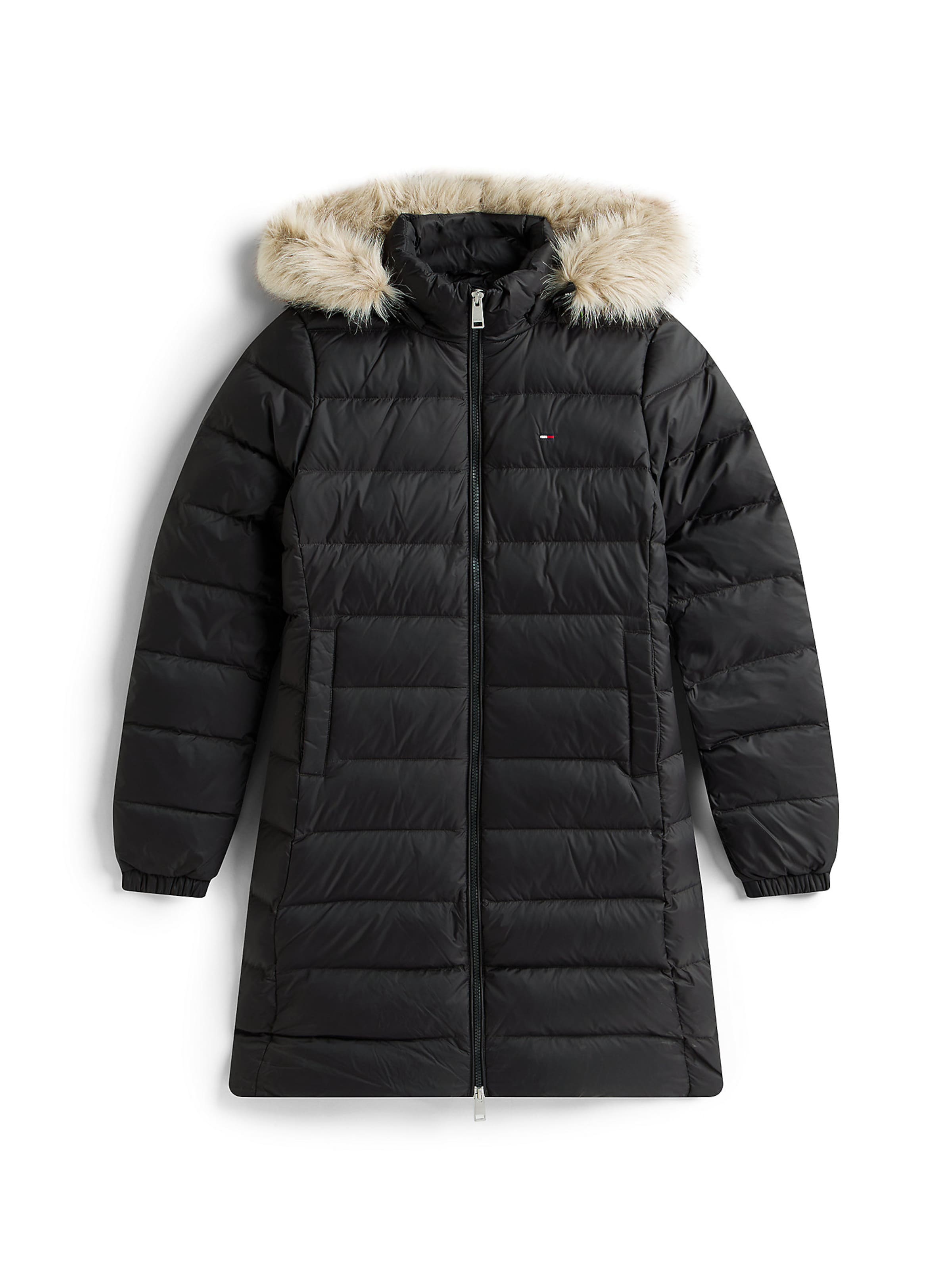 juoda Tommy Jeans Demisezoninis paltas &#x27;ESSENTIAL&#x27;: priekis