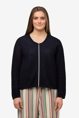 Ulla Popken Knit Cardigan in Black: front