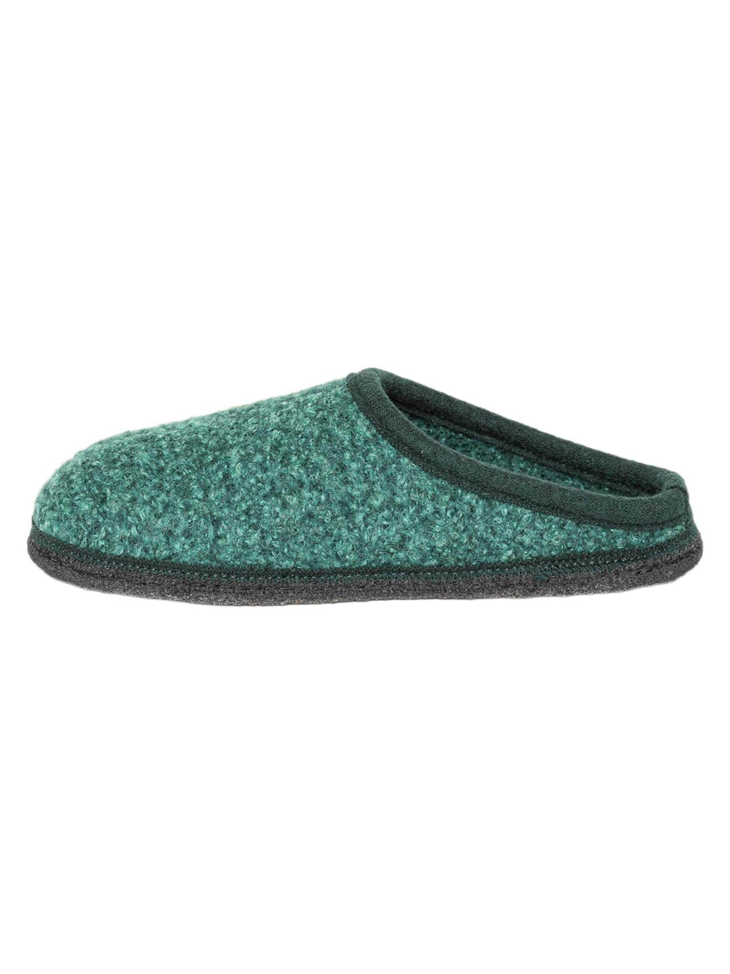 Gottstein Slipper 'Wool Venture' in Green: front