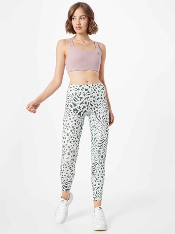 ADIDAS SPORTSWEAR Skinny Sporthose 'Fastimpact Leopard' in Grün