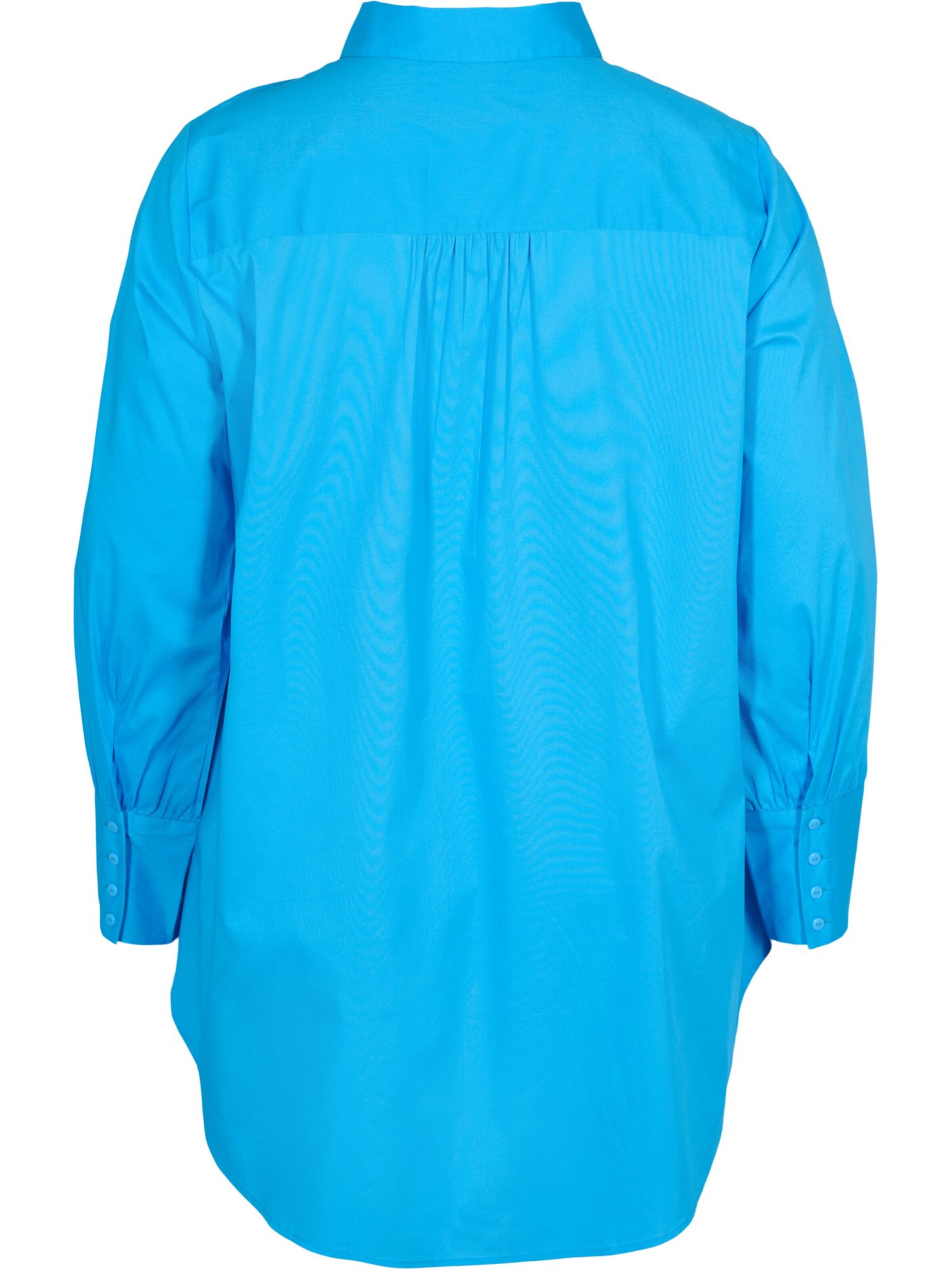 Frauen Große Größen Zizzi Bluse 'Cajosie' in Azur - NG73585