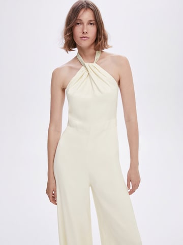 MANGO Jumpsuit 'Cisne' i beige: framsida