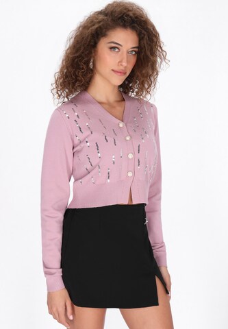 faina Knit cardigan in Pink: front