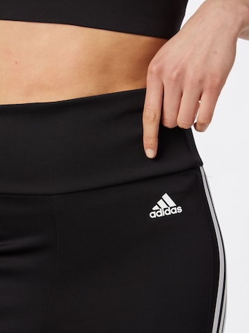 ADIDAS SPORTSWEAR Skinny Παντελόνι φόρμας 'Designed To Move High-Rise 3-Stripes 3/4' σε μαύρο