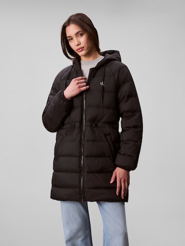 Calvin Klein Jeans Демисезонное пальто в Черный: спереди