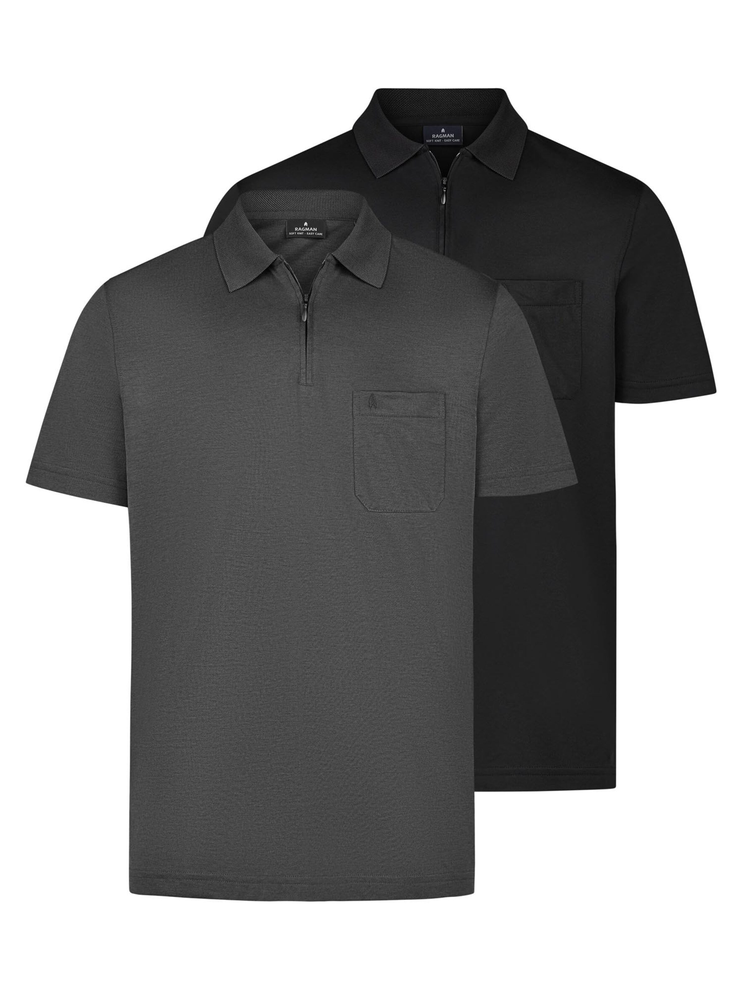 Ragman Shirt 'Basic'‌‌‌‌‌‌ in Grau: Vorderseite