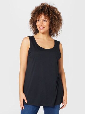 Fransa Curve Top 'LOLA' in Black: front