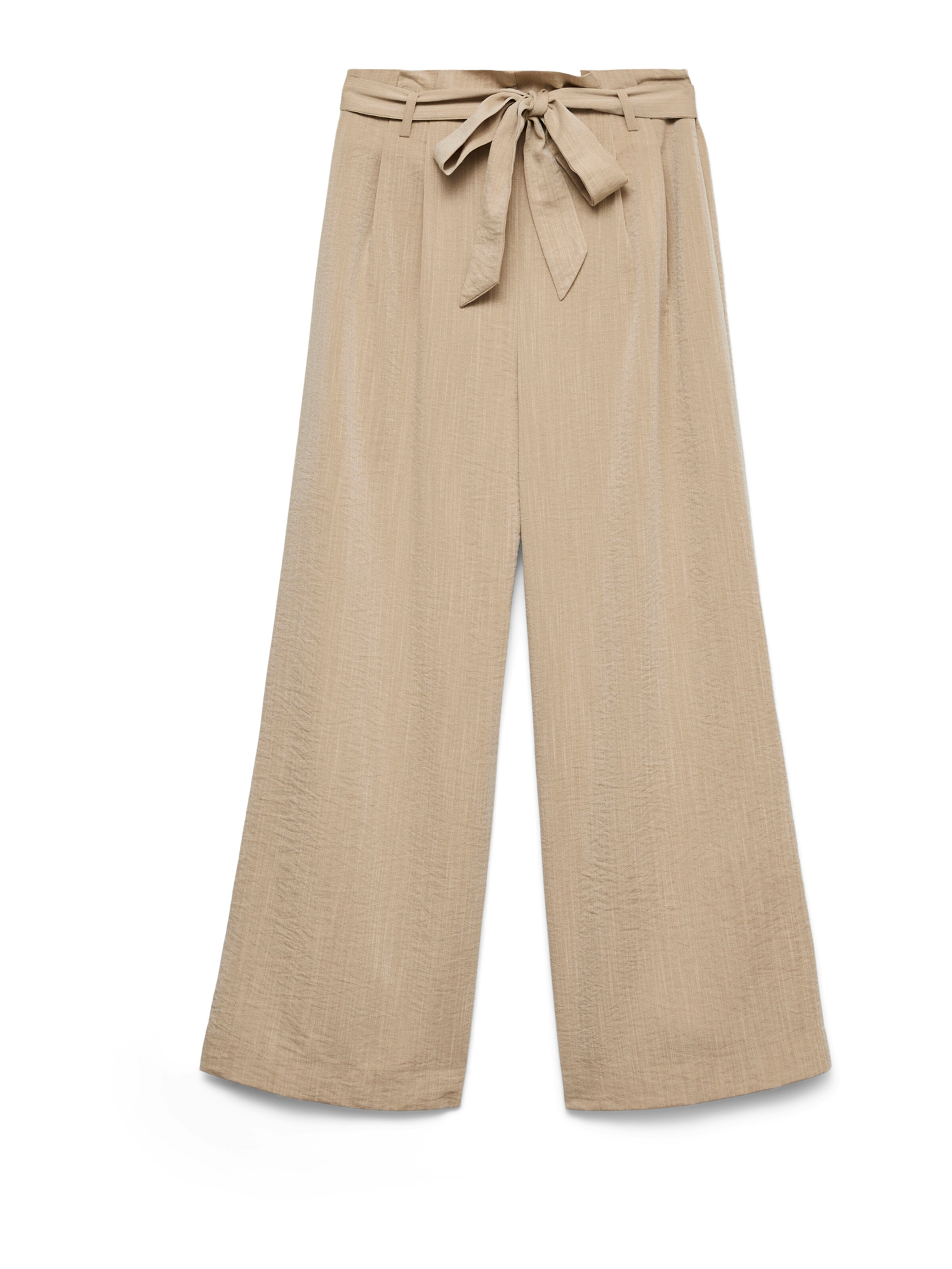 VERO MODA Wide leg Pleat-Front Pants 'VMSYDNEY' in Brown: front