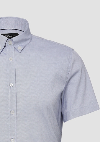 s.Oliver BLACK LABEL Regular fit Button Up Shirt in Blue