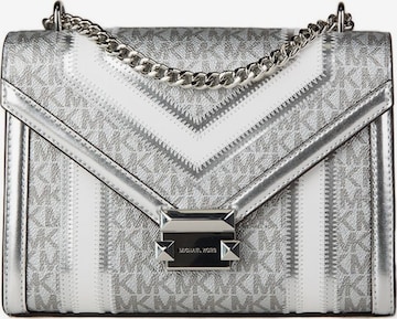 Michael Kors Umhängetasche 'Whitney Medium Flap Chain' in Silber: Vorderseite