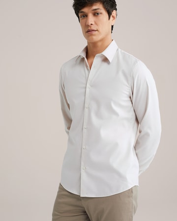 van Gils - Ajuste estrecho Camisa de negocios en blanco: frente