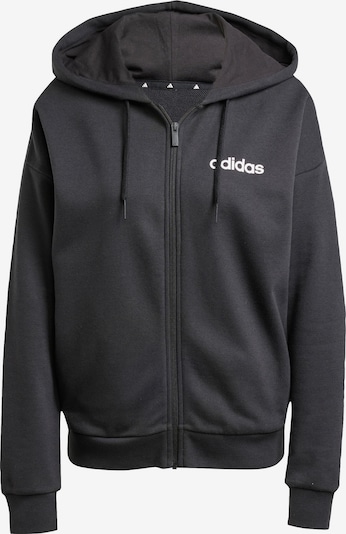 ADIDAS SPORTSWEAR Urheilullinen collegetakki 'Essentials' värissä musta / valkoinen, Tuotenäkymä