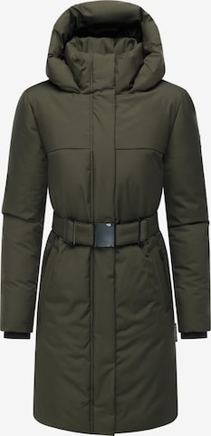 NAVAHOO Wintermantel 'Gipfelspass XIV' in Grün: Vorderseite