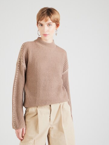 VILA Sweater 'VISigga' in Brown: front