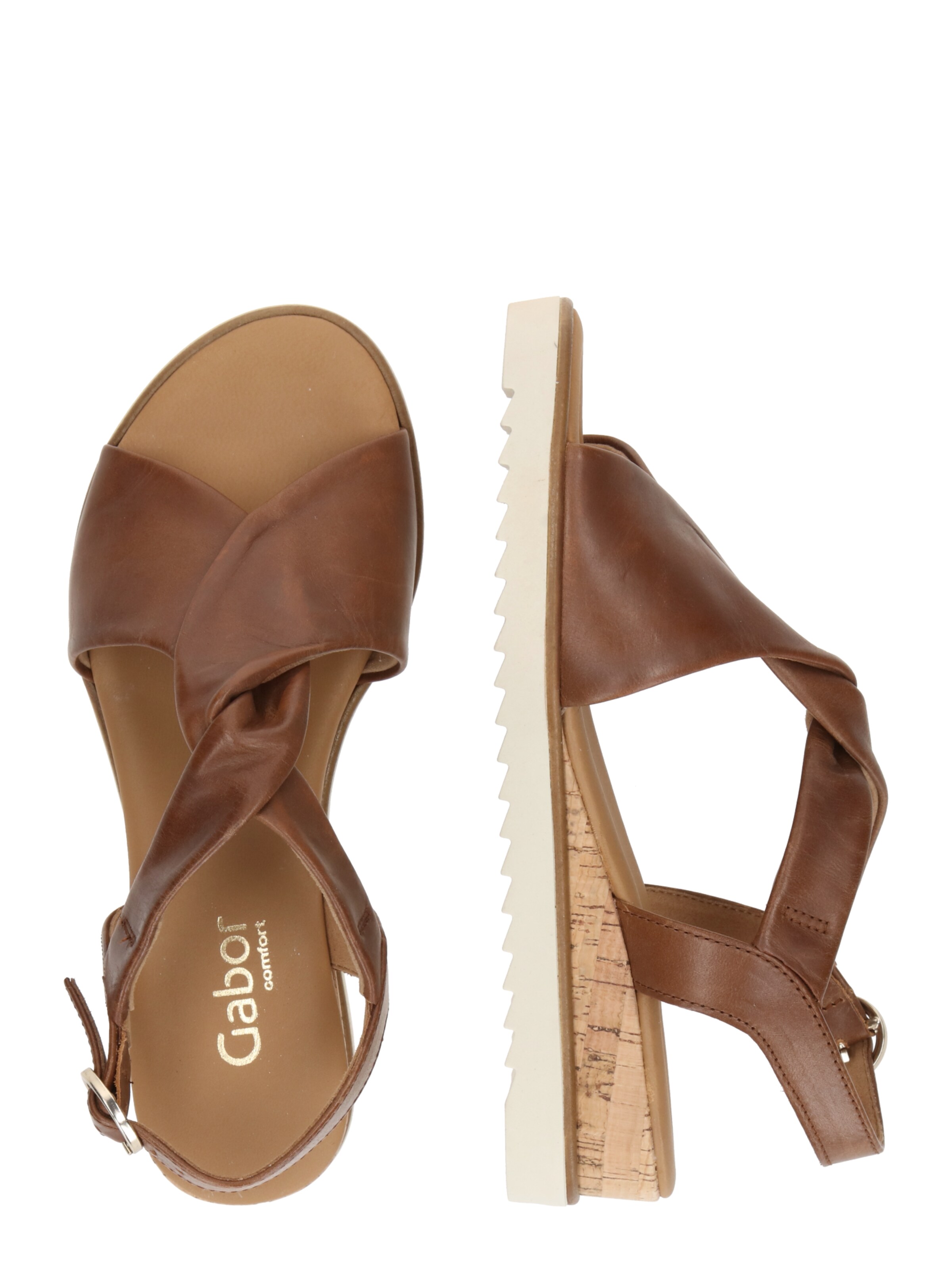 GABOR Sandalen met riem in Bruin