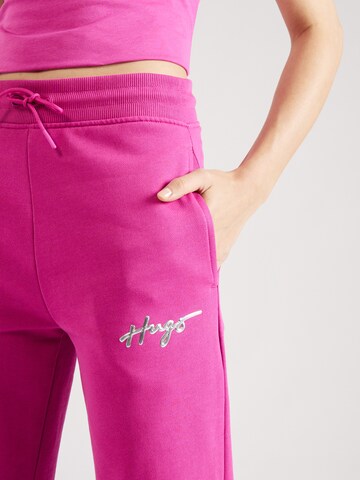 HUGO - Tapered Calças 'Easy' em rosa