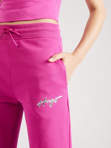 HUGO Tapered Trousers 'Easy' in Pink