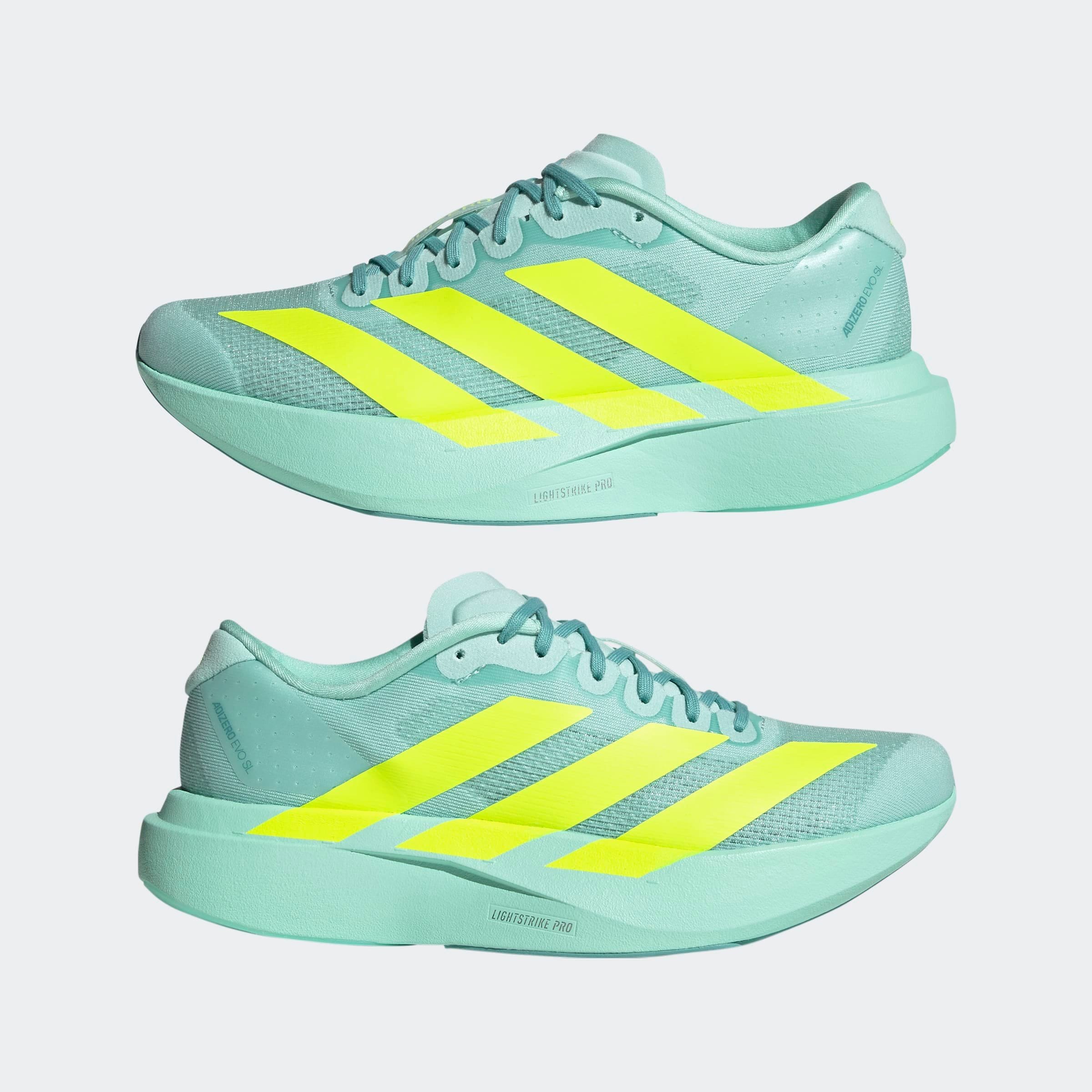 adidas Adizero Evo SL Semi Flash Aqua Lucid Lemon (Women's) — foto 4