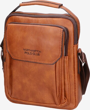 Borsa a tracolla di Northampton Polo Club in marrone: frontale