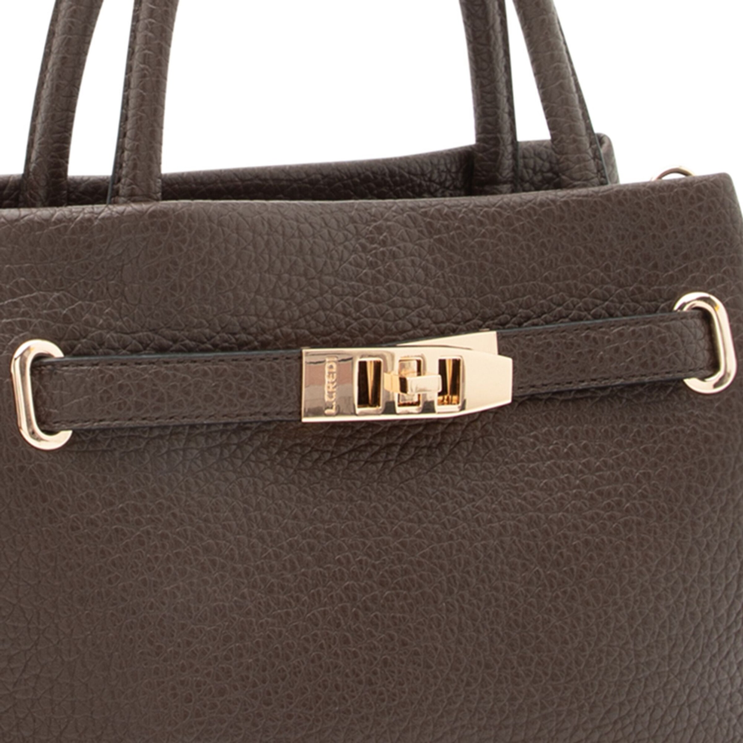 L.CREDI Schultertasche in Braun
