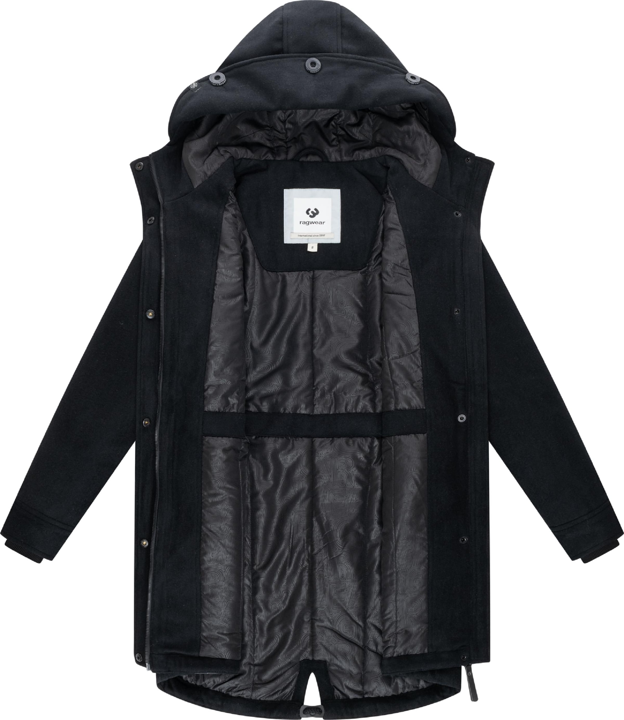 RagwearZimski kaput 'Ellba A' - crna boja