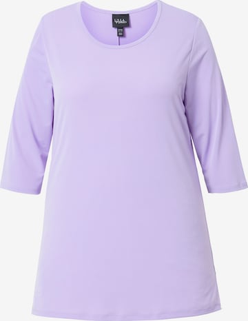 T-shirt Ulla Popken en violet : devant