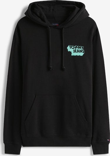 Tommy Jeans Sweater majica u tirkiz / crna, Pregled proizvoda