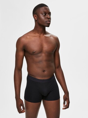 Boxers SELECTED HOMME en noir : devant