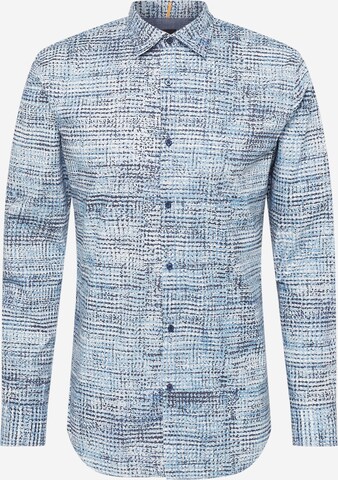 BOSS Button Up Shirt 'Magneton' in Blue: front