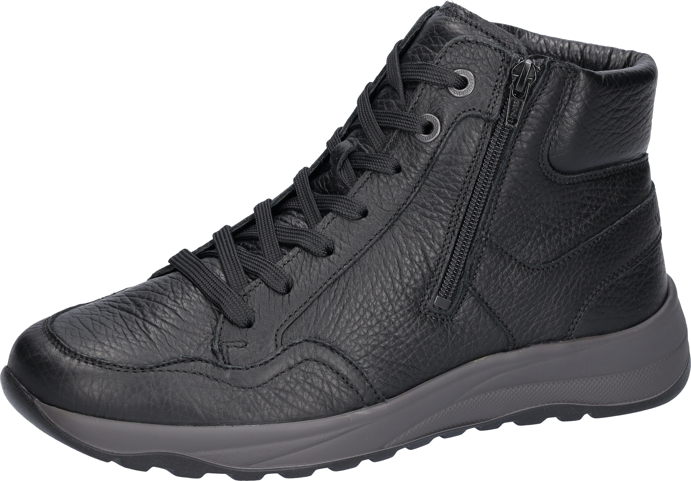 WALDLÄUFER Lace-Up Boots in Black: front